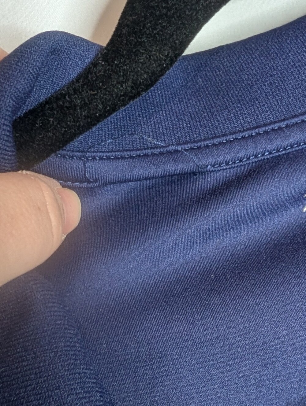 OFFLINE By Aerie Real Me Long Sleeve Polo Shirt Royal Navy Blue Women's Size Lrg - Picture 13 of 16